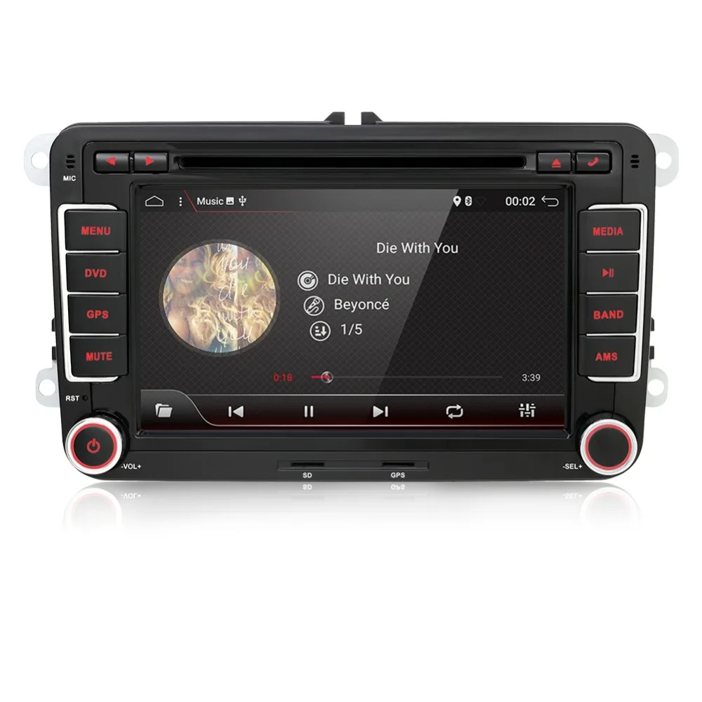 Excellent Android 8.1 Car Multimedia player 2 Din Car DVD For Volkswagen/Golf/Polo/Tiguan/Passat/b7/b6/SEAT/leon/Skoda/Octavia Radio GPS 1