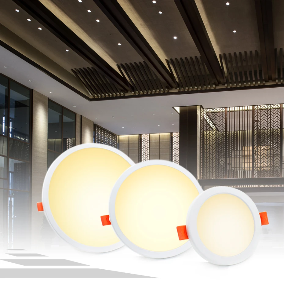 

Led Downlights 220V Led Ceiling Led Spot Light Round Panel Light 6W 15W 20W Smd 2835 Recessed Spot Lighting Indoor Lighting