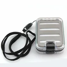 New Pocket Fly Fishing Box Plastic Double Side Fly Box Transparent Slit Foam Waterproof, Two Type