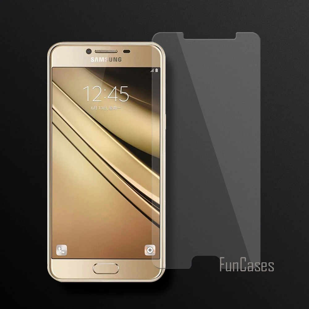 2.5D Curved Edge Screen Tempered Glass For Samsung Galaxy C7 5.7 inch Protector Film 0.26mm HD New | Мобильные телефоны и