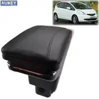 Center คอนโซลเก็บกล่องสำหรับ Honda Fit Jazz 2009-2013 GE Armrest Arm Rest หมุนได้ 2010 2011 2012