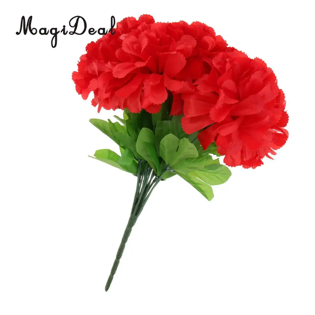 Artificial Silk Chrysanthemum Bouquet Home Decor Cemetery Flower 