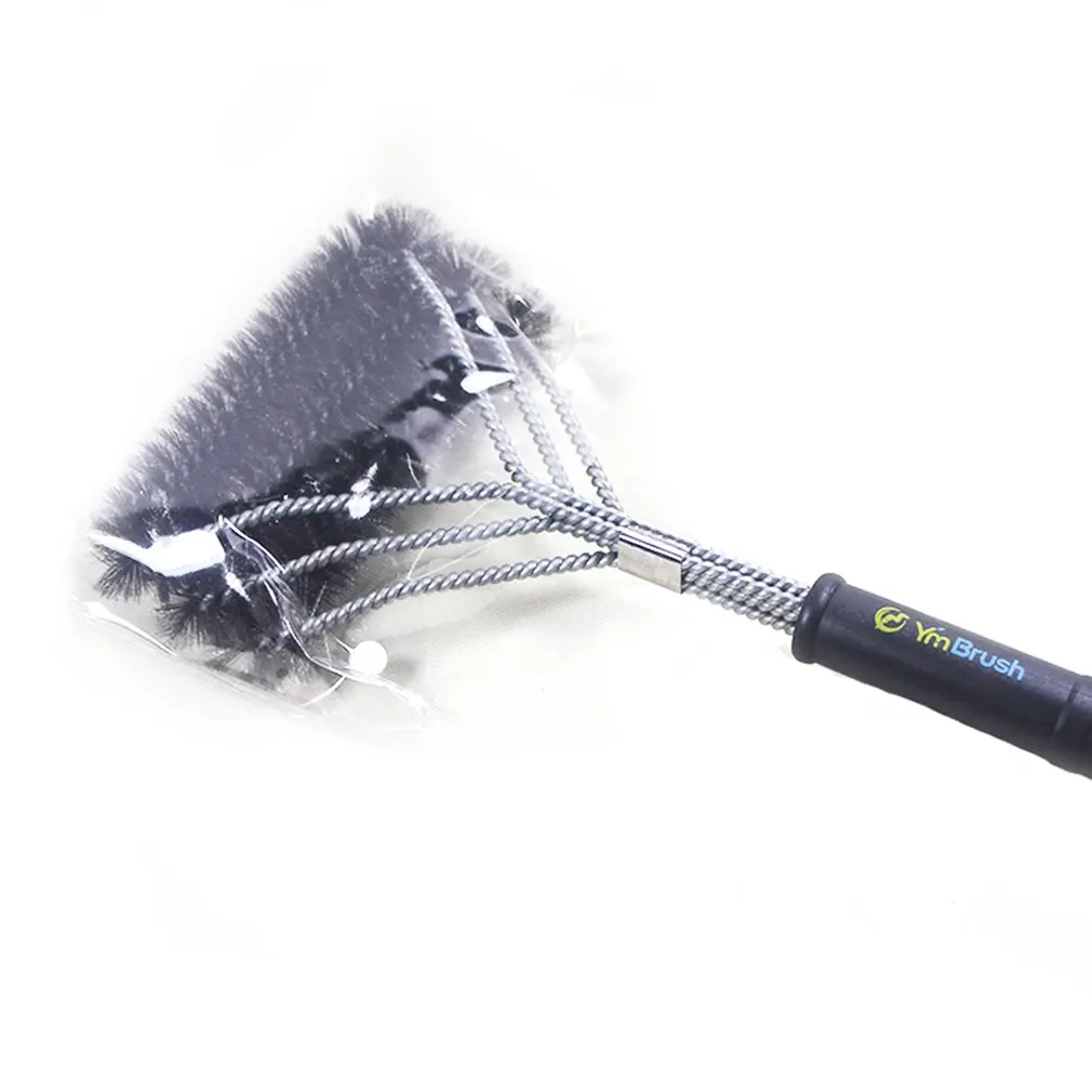 Grill Brush Barbecue Grill BBQ Brush Clean Tool Stainless Steel Wire Bristles Non-stick Cleaning Brushes With Handle