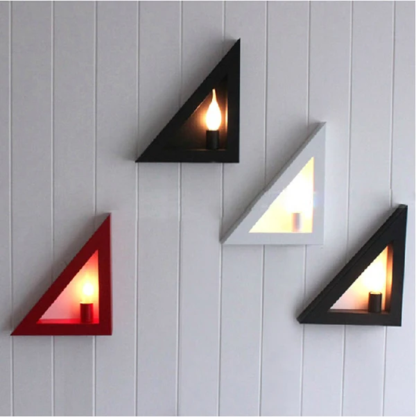 Novelty geometrical Triangle wall lamps modern brief Iron personalized