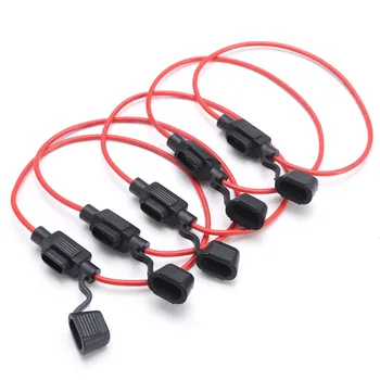 

5pcs In Line Car Mini Blade Fuse Holder Splash-proof for 12V 30A Fuses