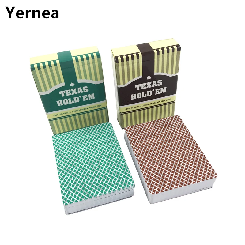 Yernea 10 компл./лот Популярные Бакара Техасский Холдем игральные карты пластиковые