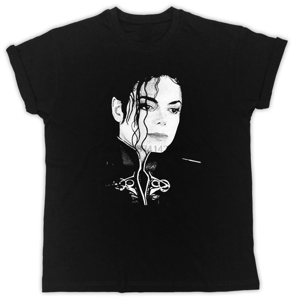 

New Brand-Clothing T Shirts MICHAEL JACKSON FACE TSHIRT COOL SHORT SLEEVE UNISEX BLACK T-SHIRT IDEAL GIFT Men O-Neck Tee Shirt