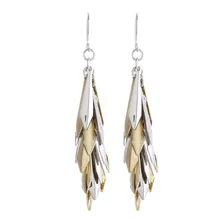 Boucles d'oreilles en émail rouge pour femmes, Bijoux Vintage uniques, sympas, longs, triangulaires, géométriques, nouvelle collection, 2020