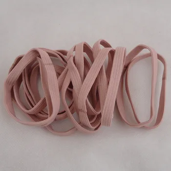 

30PCS 8mm Pink Wide flat Elastic Ponytail holders Hair bands wide hair rope for womens,hair ties,wholesales,adult