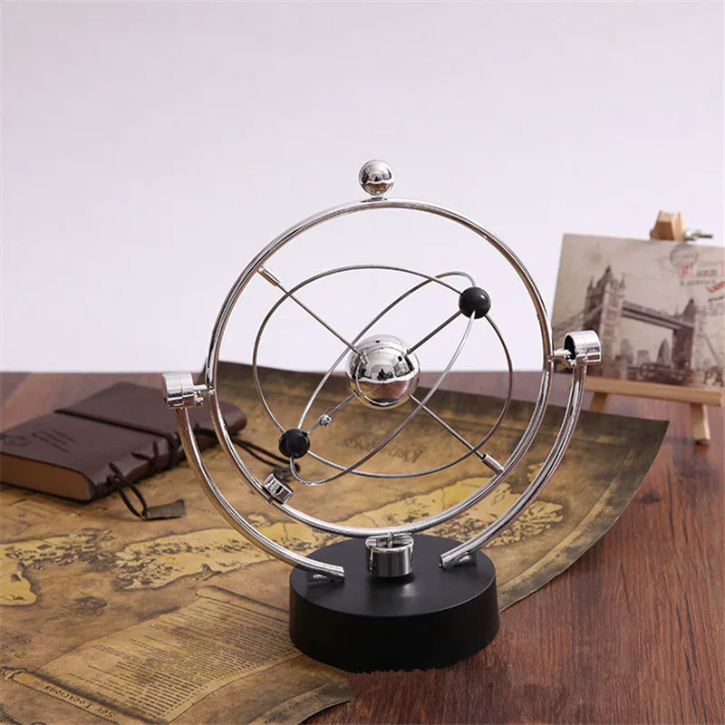 

Globe model Early Fun Development Educational Desk Toy Gift Newtons Cradle Steel Balance Ball Physics Science kids toy for child