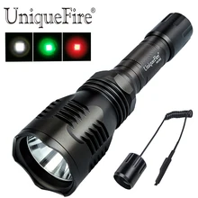 UniqueFire HS-802 фонарик ксеноновый красный/зеленый/белый лампа для ночной охоты и давления переключатель большой диапазон мощный светодиодный фонарик