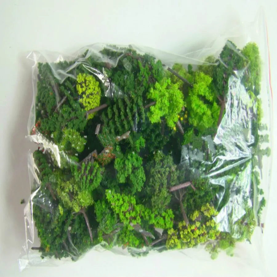 

30Pcs/Lot Model green Trees Mixed wire and plastic Model Landscape Train Layout Garden Scenery Miniature