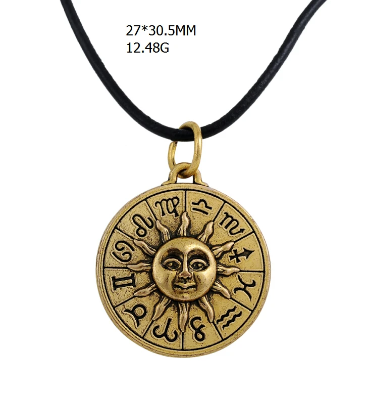 30pcs Zinc Alloy Material Antique Bronze Plated Ancient Style Sun face