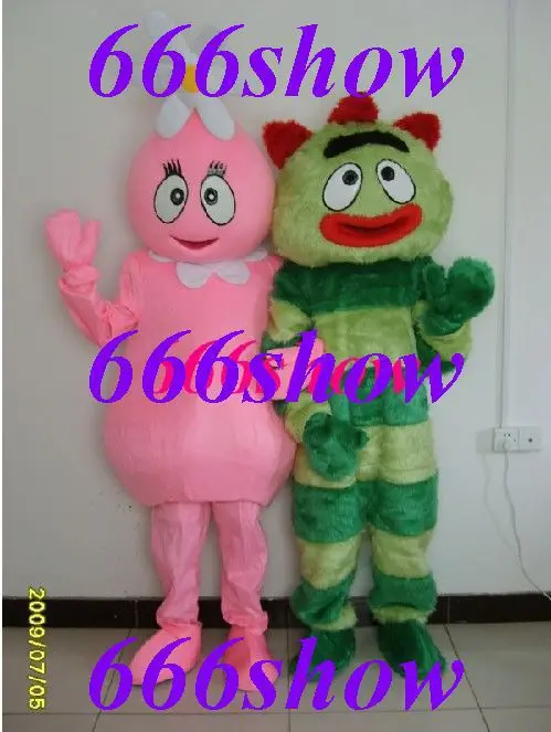 

Yo Gabba Gabba Characters Brobee Foofa Mascot Costume Cartoon Character Costumes mascot costume Fancy Dress Party Suit