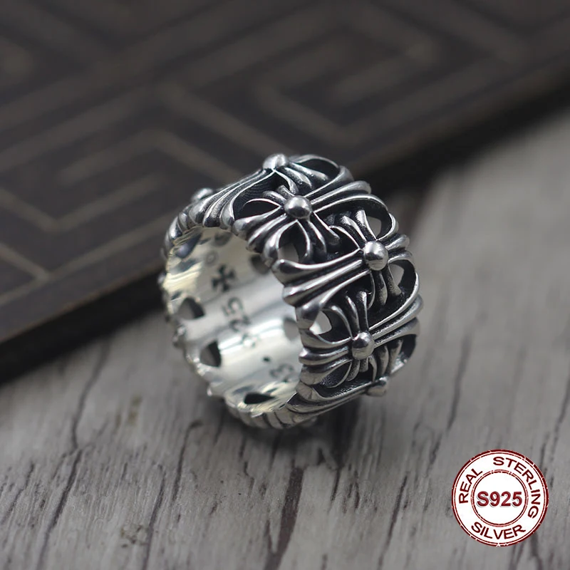 

S925 pure silver men's ring Personality to restore ancient ways The ring for Forever Do old unique Couples exclusive Gift t0 you