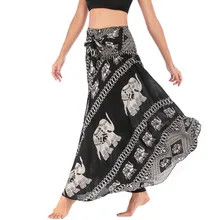 SAGACE, женские длинные хиппи, богемные, цыганские, бохо, цветы, эластичная талия, цветочный принт, Холтер, юбка, асимметричные, геометрические юбки, хит, 10 июля