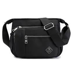 Женская мода нейлон сумки для почтальонов сплошной цвет молния водостойкая сумка через плечо знаменитая брендовая дизайнерская сумка