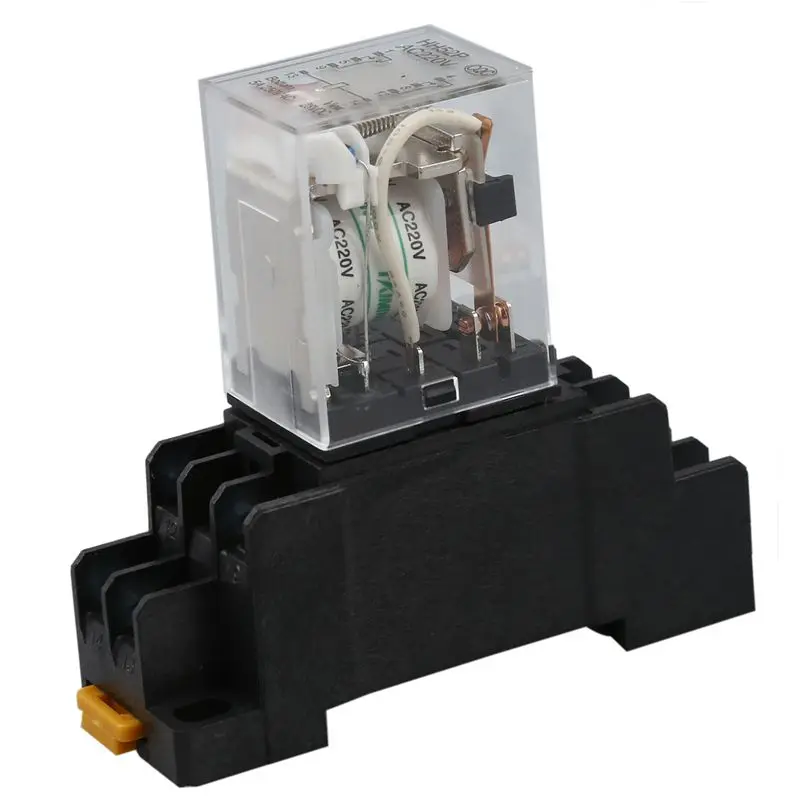 

AC 200V/240V Coil DPDT 8 Terminal General Purpose Relay Socket Base