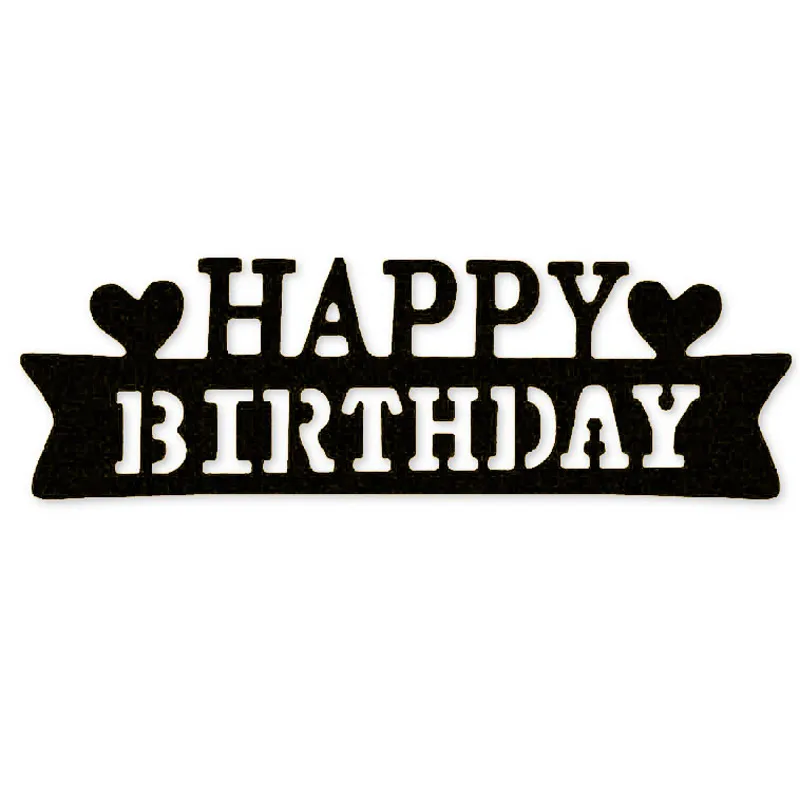 

banner happy birthday metal Cutting Dies Scrapbooking craft Dies cuts thin paper emboss card make stencil 28*91mm