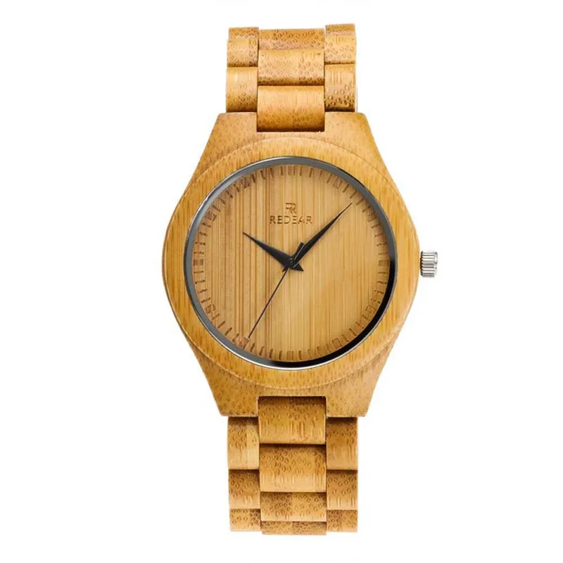 

Fashion Men's Bamboo Wood Watch Casual Couple Watches Simple Creative Bamboo Quartz Wristwatches Free Shipping Sale