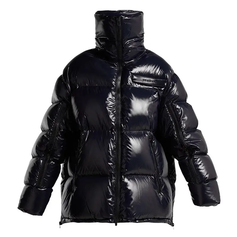 Модные женские пуховые пальто, зимняя куртка, Женская пуховая куртка, хлопковые теплые толстые парки, Chamarras De Mujer YP2131 - Цвет: Черный