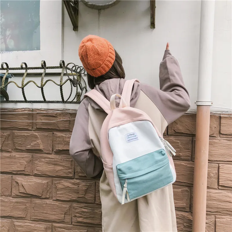 قماش النساء على ظهره خليط عارضة مزدوجة Shouler حقائب مدرسة حقائب للمراهقين فتاة mochila الأنثوية الطلاب حقيبة قماش النساء على ظهره خليط عارضة مزدوجة Shouler حقائب مدرسة حقائب للمراهقين فتاة mochila الأنثوية الطلاب حقيبة