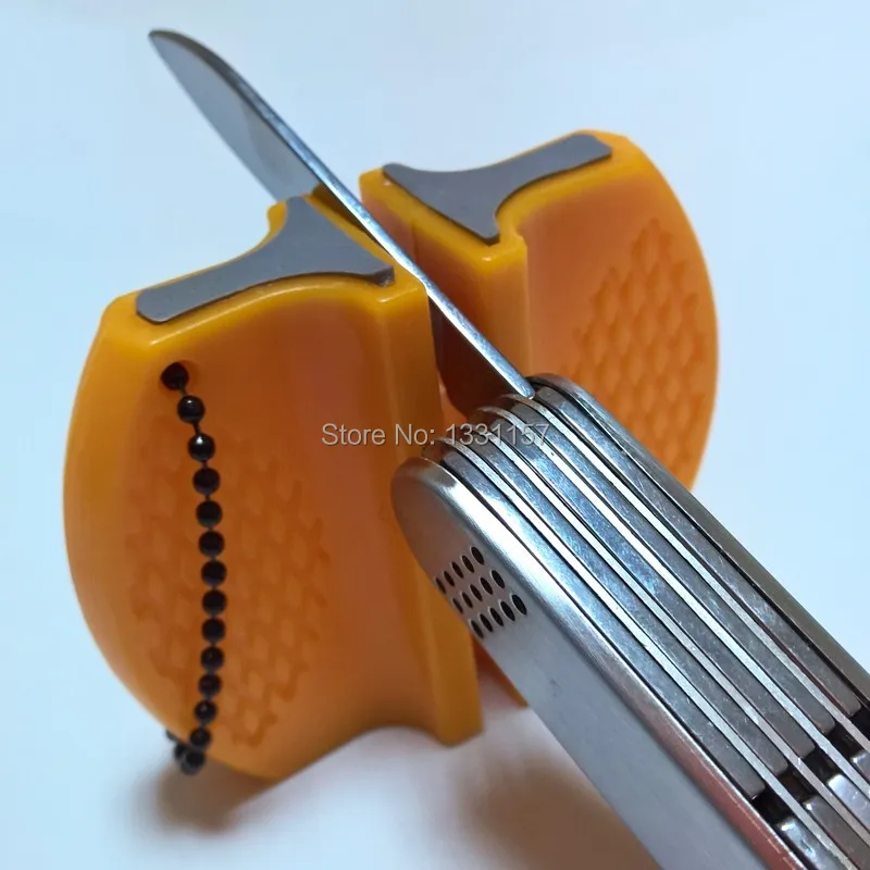 DMD Mini Pocketed Knife Sharpener 2 Stages Carbide And Ceramic Safety