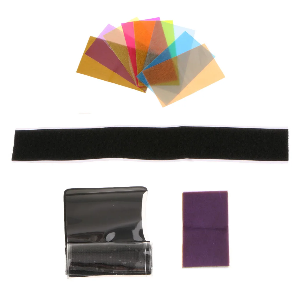 12 Colors Transparent Color Correction Gel Sheet Filter for Camera Flash Light Speedlite