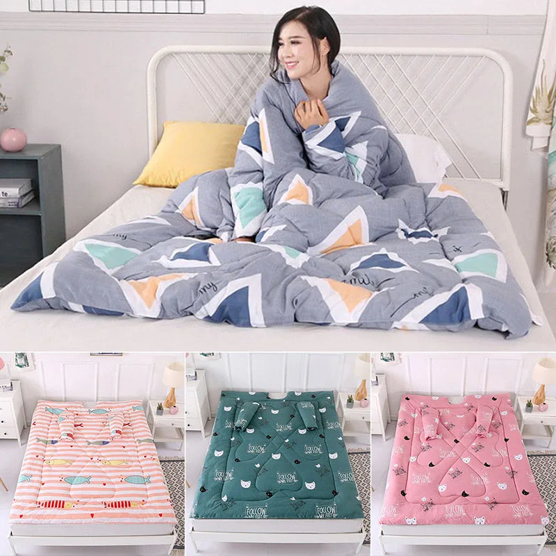 

Lazy Quilt 47 x 59 inch Washable Warm Thick Comforter with Sleeve Winter Duvet Hot Sale