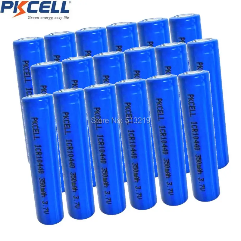 18 x AAA Battery 3.7V 350mAh Lithium Batteria ICR10440 10440 Liion