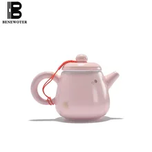 180cc креативный розовый фарфоровый чайник ручной работы керамическая подглазурная краска рукоятка Tieguanyin Черный Чайник Чайная церемония чайники
