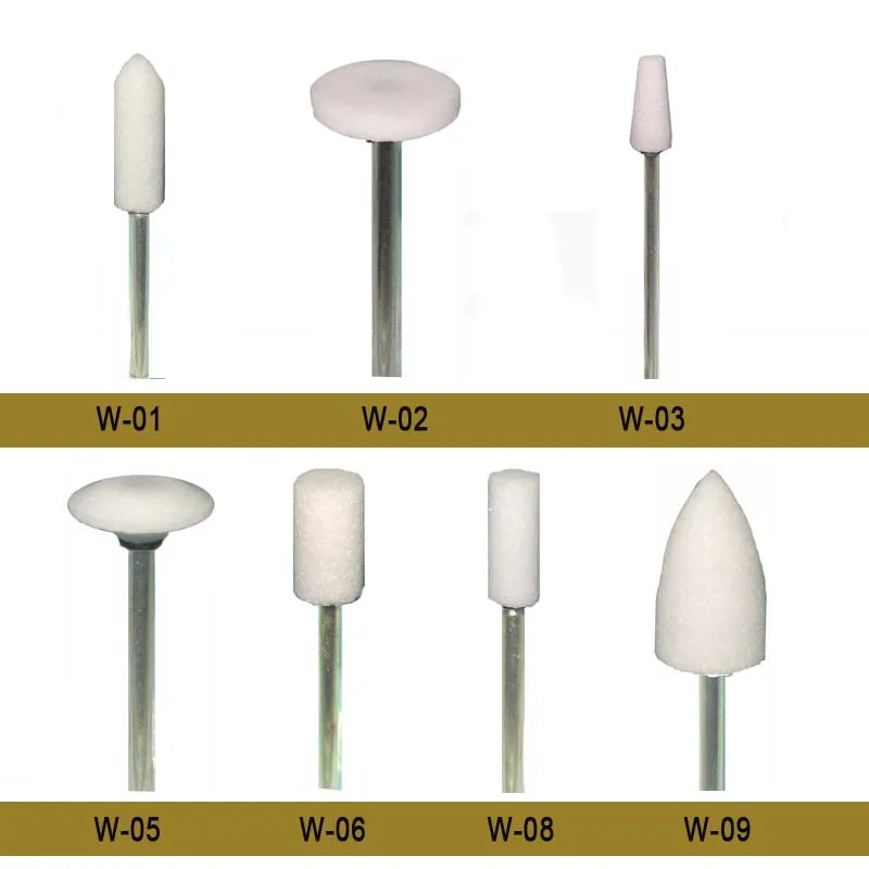 100pcs/ box Dental White stone for Metal Alloy and Composite Dental