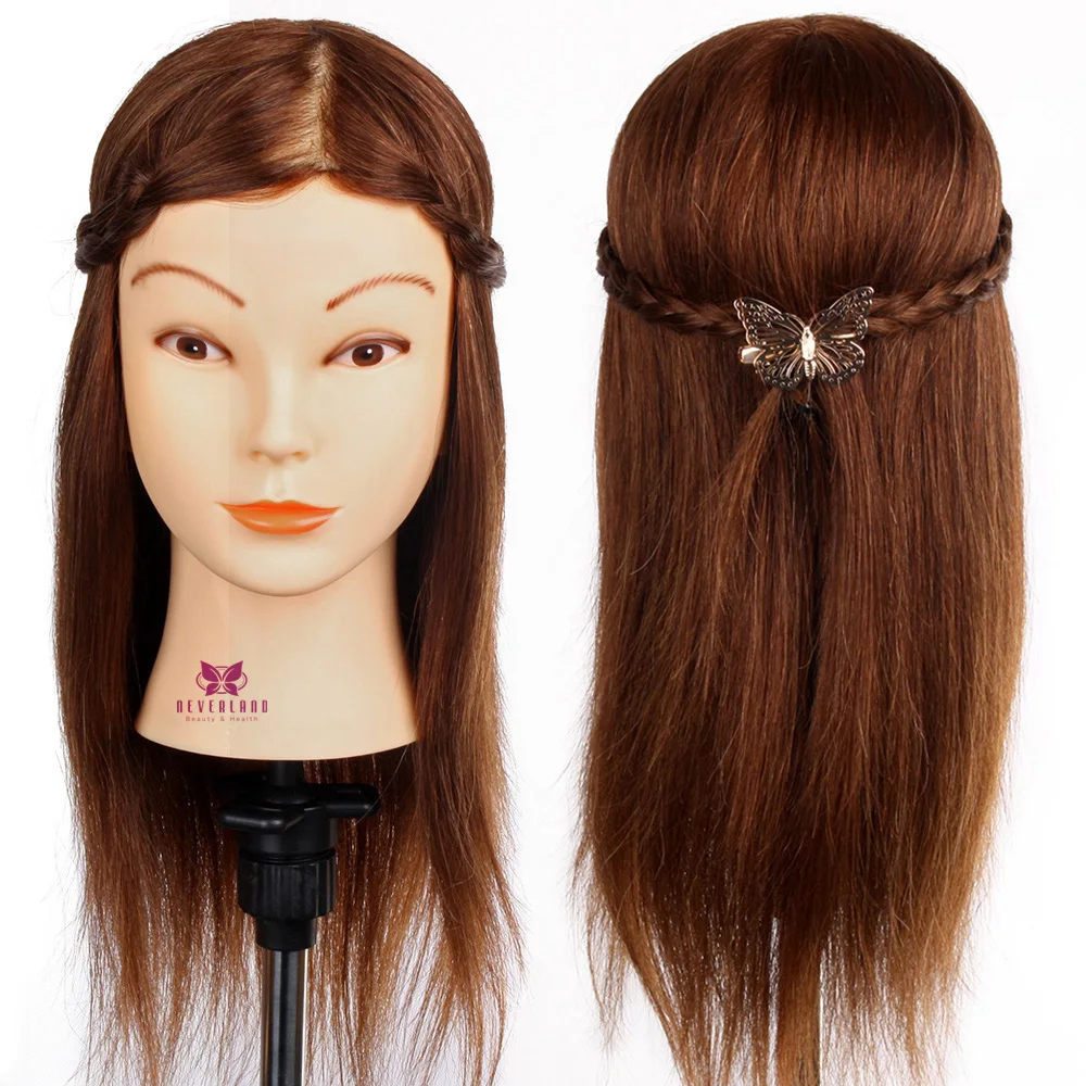16 Hairdressing Pelatihan Kepala Mannequin Dummy Model Coklat