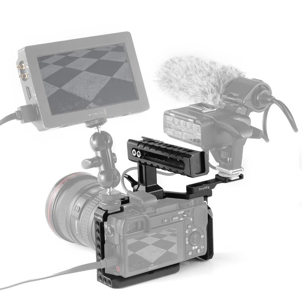 SmallRig A6500 клетка комплект для sony A6500 камера с верхней ручкой Холодный башмак расширение алюминиевый двойной клетка 2081