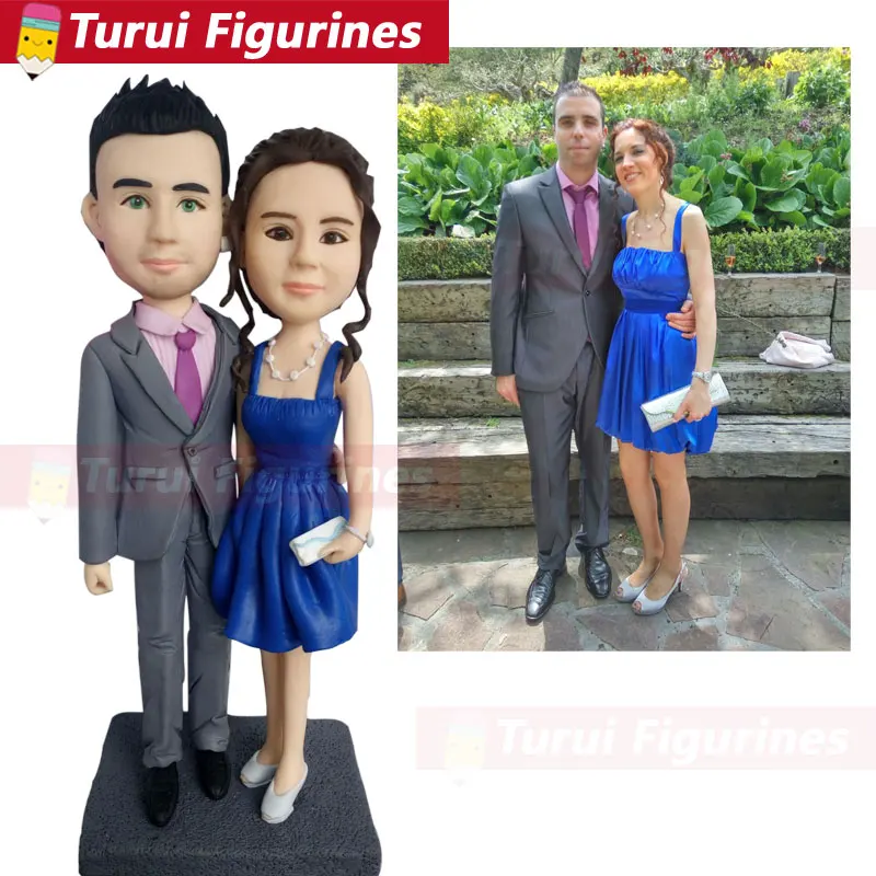 3D скульптура из фото изготовленные на заказ куклы поплавок пользовательские портреты из фотографий гей свадебный торт Топпер фигурки из фотографий gif
