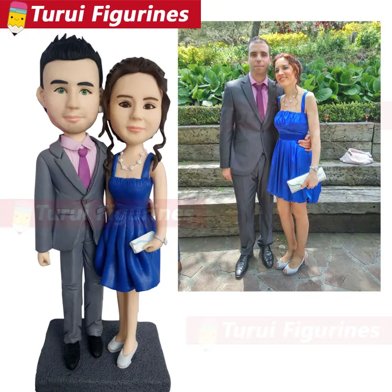 custom sculptures copy from photo head statue statuette from pictures husband and wife figurine from photos personalized design