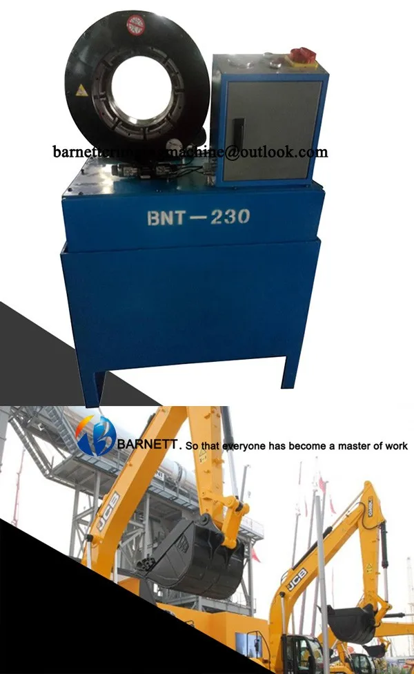 2017 Барнетт BNT230 низкая цена CE 8 ''дюймовый гидравлический шланг фитинг обжимной машина