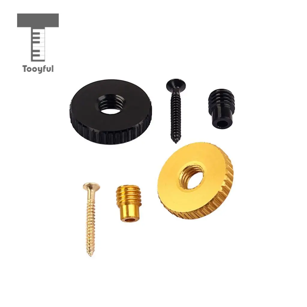 Tooyful Aluminum Alloy Strap Lock Button with Screw for Bass Guitar Mandolin Banjo Musical Parts