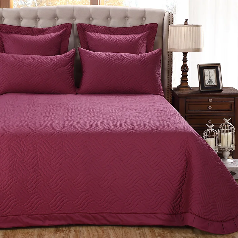 Пурпурно-красное, бежевое, серое, синее, розовое хлопковое высококачественное удобное мягкое толстое одеяло покрывало простыня/льняные наволочки