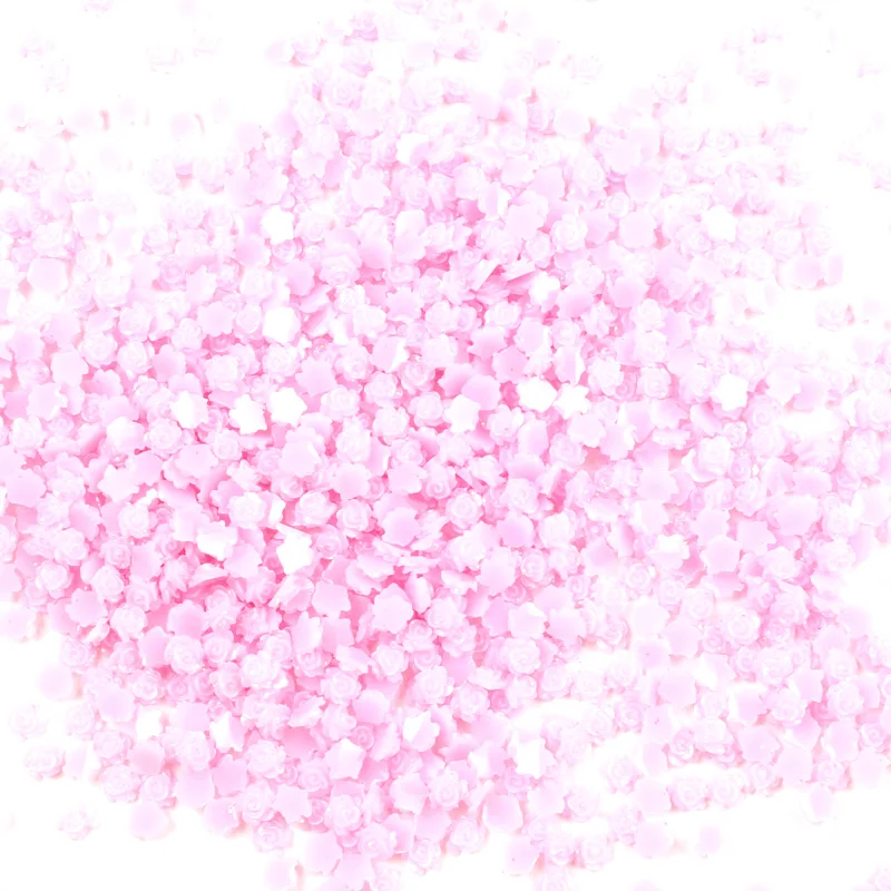 

LF 1000Pcs Pink Resin Flower 5mm Decoration Crafts Flatback Cabochon Embellishments For Scrapbooking Kawaii Cute Diy Accessories