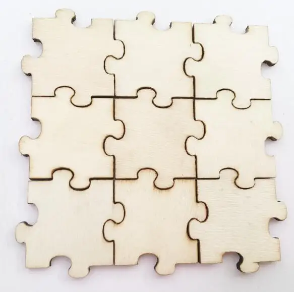 

50pcs Wooden Jigsaw puzzles 3 sizes Kindergarten Creative Material Gifts for Children Toys Home Decoration DIY Craft X77