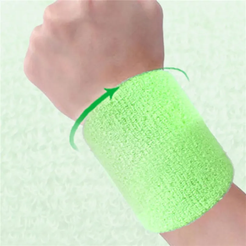 Absorb Sweat Cotton Wristbands Wrist Bands Sweatbands Sweat Band for Sport Tennis Soft and comfortable #2D22 (3) - 