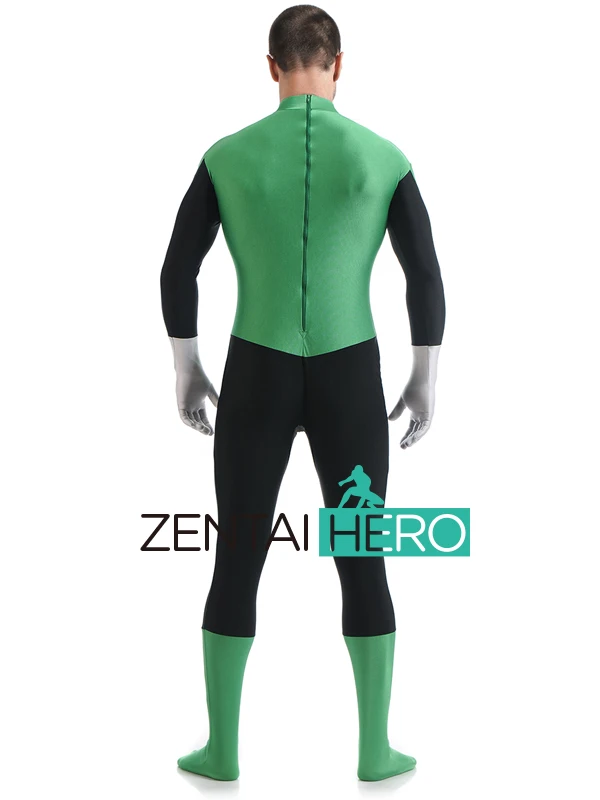 Free Shipping DHL Adult DC Comics Green Lantern Spandex Superhero Costume Halloween Party Cosplay Z