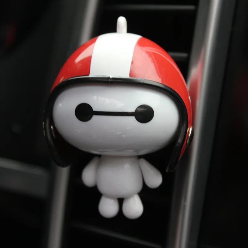 Helmet Baymax Car Vents Perfume Clip Air Freshener Automobile Interior Fragrance Decoration Ornaments Car Styling Accessories - Название цвета: White Red