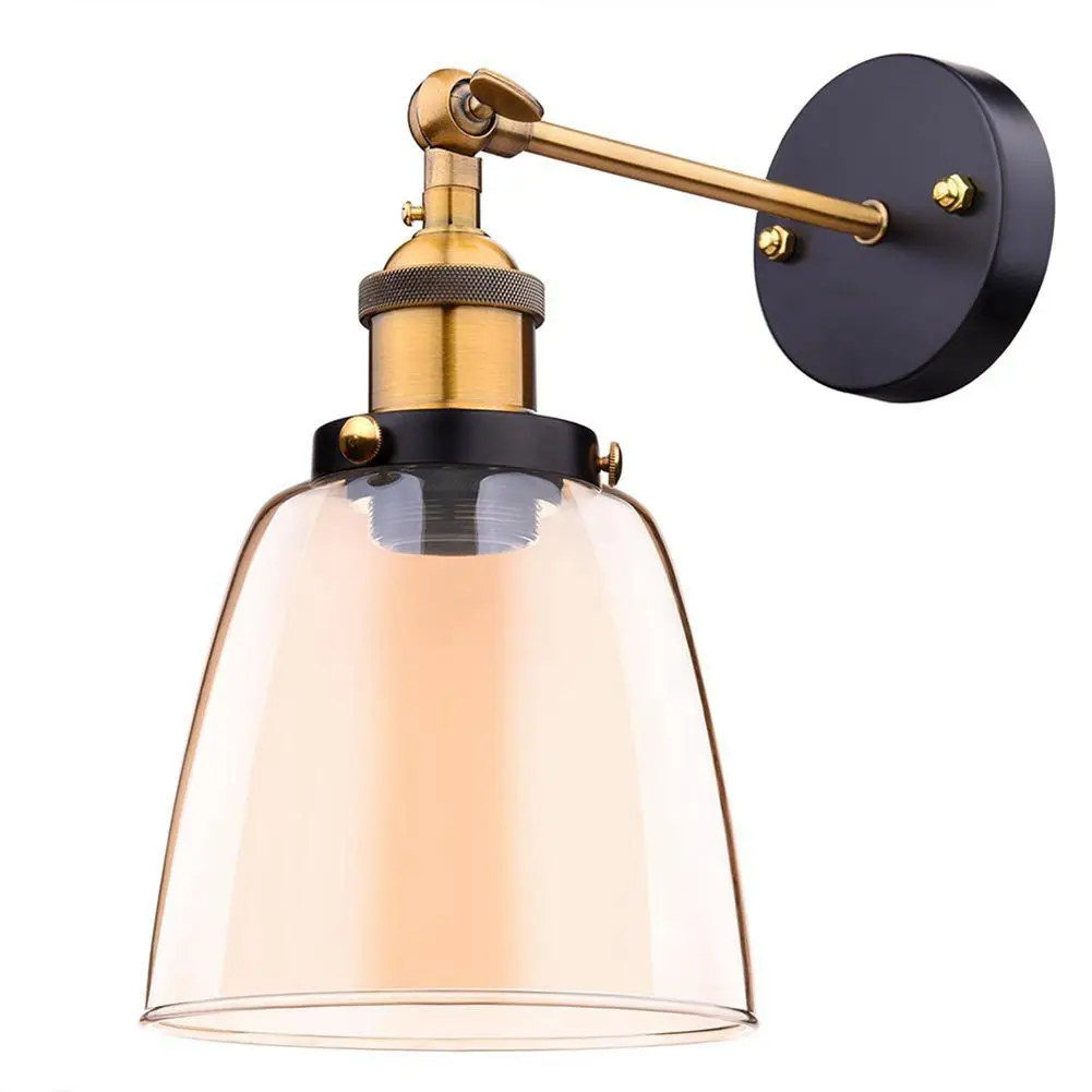  Attic Retro Wall Lamp Oval Transparent Glass Design Wall Lamp Vintage Industrial Home Wall Light Me - 32919330716