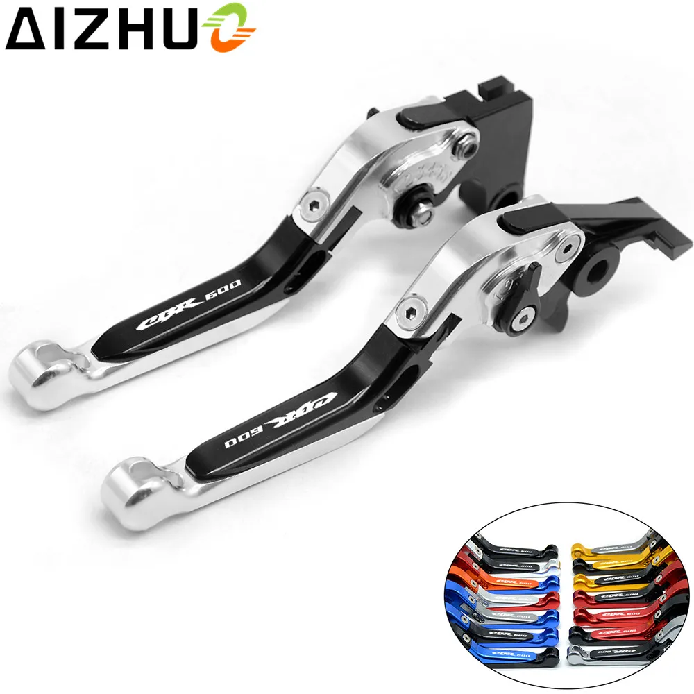 Motorcycle Clutch Brake Lever Adjustable Extendable CNC Aluminum Levers With CBR600 LOGO For Honda CBR600 CBR 600 F2 F3 F4 F4i