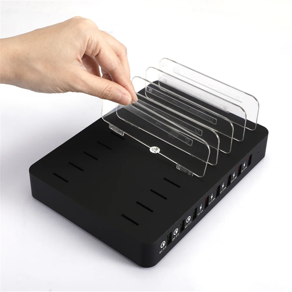  Fast Charger For Iphone Samsung 3 Ports Qc 3.0 Quick Charge Multi Usb Ports Charging Dock Station D