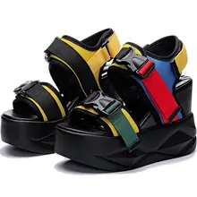 NAYIDUYUN Sport Sandals Shoes Women Platform Wedges Gladiators High Heel Sandals Strappy Fashion Summer Sneakers Shoes цена NAYIDUYUN Sport Sandals Shoes Women Platform Wedges Gladiators High Heel Sandals Strappy Fashion Summer Sneakers Shoes цены онлайн