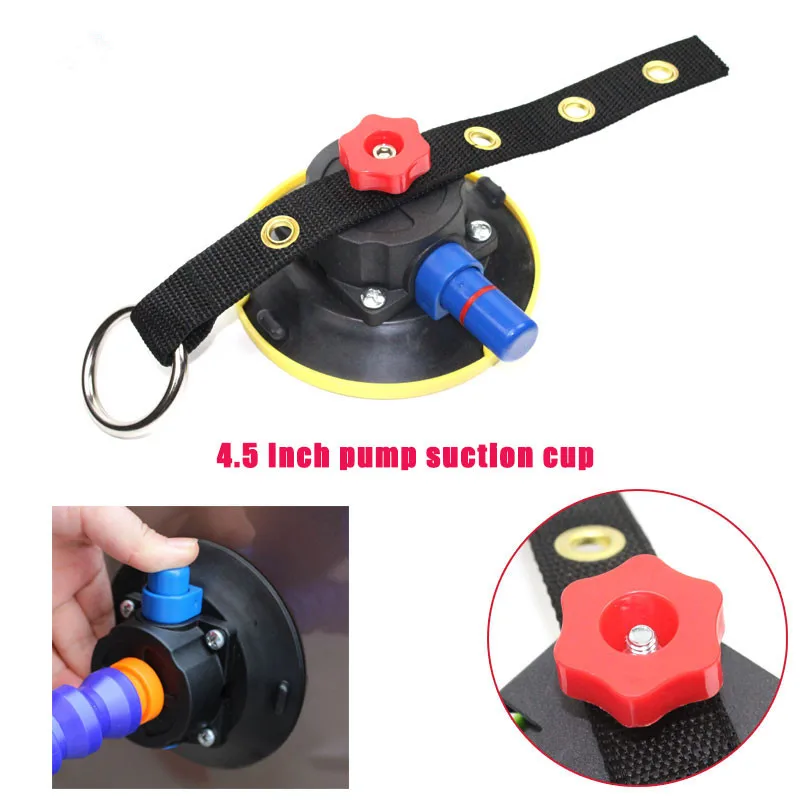 Free shipping 4.5inch Heavy Duty Hand Pump Suction Cup with Tripod Screw