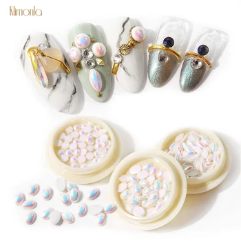 

1 Bottle Flat Back Nail Art Rhinestone White Pearl Glitter Shiny Diamond Jewelry For Nail Decoration Manicure Nail Accessories